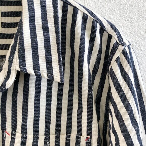 OKONKWO Long Sleeve Striped Button Down Shirt Size 2XL - Picture 6 of 9